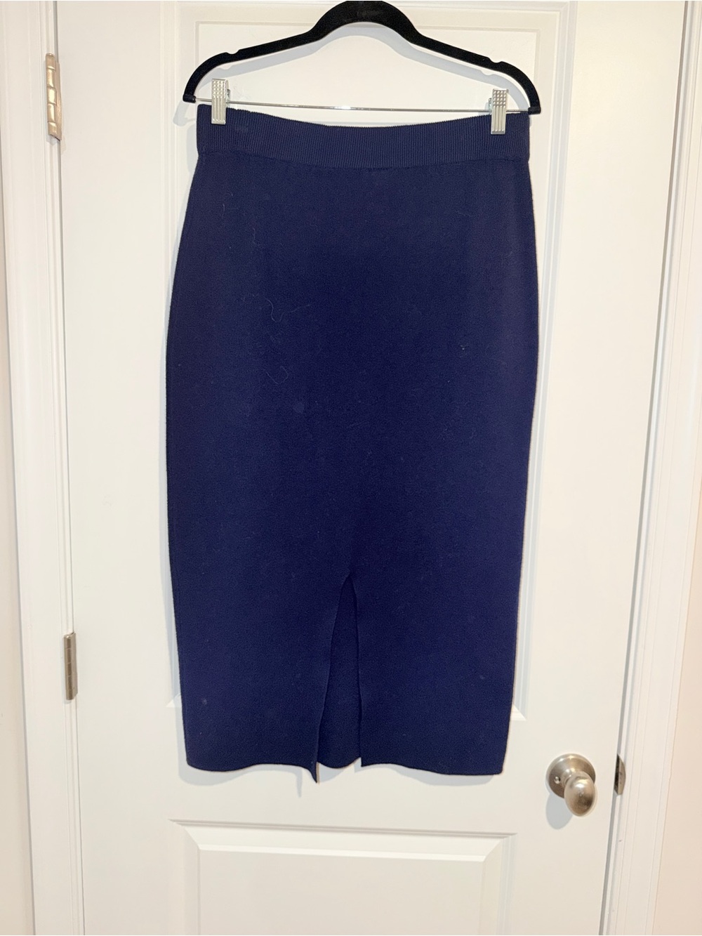 a new day, Navy Knit Hoodie and Pencil Skirt Set, Hoodie M & Skirt L - Picture 9 of 11